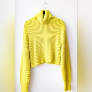 Revamped Vibrant Yellow Cowl Neck Sweater